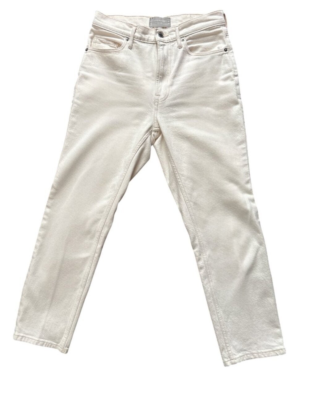 Everlane Original Cheeky Jean, Size 27, Inseam 25.5" Cream color